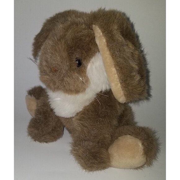 VTG Mervyn's Playful Pals Brown White Bunny Rabbit Plush 9" Stuffed Toy Easter - Picture 1 of 8